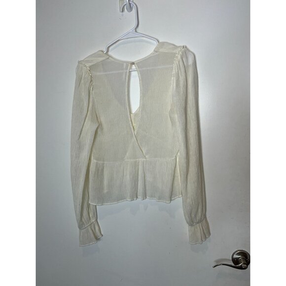 Free People Women's Frenchnilla Solid Long Sleeve Daia Blouse Top Size LS - Picture 5 of 10